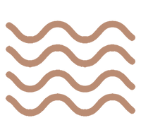 Wavy brown lines pattern on a white background representing water